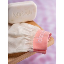 LET'SCRUB Ekru Banyo Duş Kesesi Peeling Eldiveni %100 Floş Ipek Normal Ciltler İçin