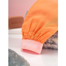Let'scrub Yavruağzı Lastikli Banyo Duş Kesesi Peeling Eldiveni %100 Floş Ipek Hassas Ciltler Için