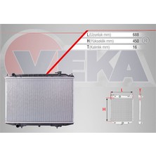 VEKA-16-3122 - Su Radyatoru Mekanık Nıssan Pıck Up (D22) 2.5 Dı (YD25DDTI) M-T 2005-