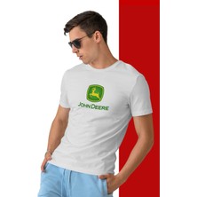 John Deere Traktör Baskılı Sıfır Yaka Tişört -TM2002