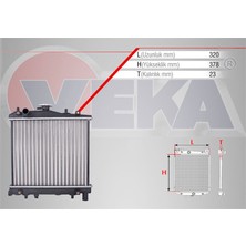 VEKA-16-2402 - Su Radyatoru Mekanık Kıa Prıde (Da) 1.3 16V 1990-1999