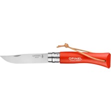 Katlanır Cep Çakısı - Opinel - Gürgen Ağacı Sap - Turuncu - No:7