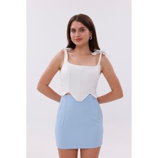 Fundacshoosesxgenıus Kadın Pensli Etek Iç Göstermez Lamineli kadın etek Kadın-Etek