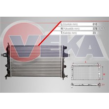 VEKA-16-3246 - Su Radyatoru Mekanık Opel Astra G (F69) 1.2 16V M-T Ac+ 1998-2005