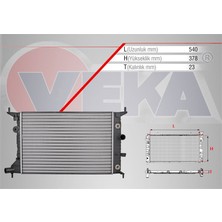 VEKA-16-3230 - Su Radyatoru Mekanık Opel Vectra B 1.6i A-T Ac- 1995-2003