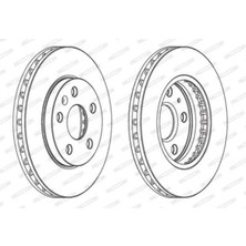 Ferodo DDF1721C On Fren Dıskı Havalı Opel Insıgnıa 16 Inch Jant Icın