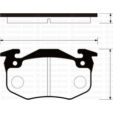 Sangsın SP1242 Arka Balata R9-R19-P106 96 P206 00 P306 97-01 Mgn I-Clıo I-Iı-Saxo 96 Xsara 97 Ince Tıp GDB1305