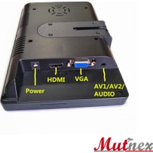 7 Inç VGA Hdmı Monitör - Araç Içi Kullanım Için (Geri Vites Tetikli)