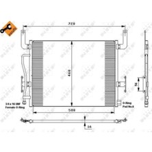 Nrf 35655  Klima Radyatörü Renault Premium Kerax 97-