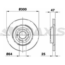 Braxıs AE0557 On Fren Dısk Aynası Havalı Honda Cıvıc Vı Hb 2.0 Type R 01-06 (300×5)