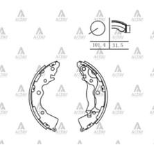 Maher 155 Fren Balata Accent 06-11 Era I-30 Ceed Rio 05= Pabuç Arka