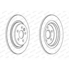Ferodo DDF1720C DDF1720C Arka Fren Diski Volvo S60 Iı-10- V60 10-V70 08- XC70 07- S80 10- (300×5)