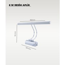 AC Aydınlatma 6W Krom Flüt Aplik 3200K (Sarı Işık)