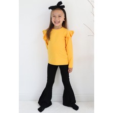 Parla Kids Kız Çocuk Violet Fırfırlı Uzun Kollu Ispanyol Alt Üst Eşofman Takım