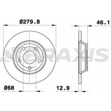 Braxıs AE0356 On Fren Dısk Aynası A4 1.6 1.9tdı A4 Avant 1.6 1.8 20V 1.9tdı 94