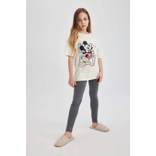 DeFacto Kız Çocuk Disney Mickey & Minnie Oversize Fit Kısa Kollu Pijama Takımı C1957A824SP