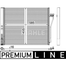 Mahle AC568000P AC568000P Klima Radyatörü (655×497×16) (Kurutuculu) Alpına B6 B7 Bmw 7 (F01 F02 F03 F04) 750