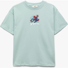 Koton Lisanslı Örümcek Adam Baskılı Kısa Kollu Pamuklu Tişört