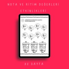 Belirtilmemiş Nota ve Ritim Değerleri Etkinlik Sayfaları