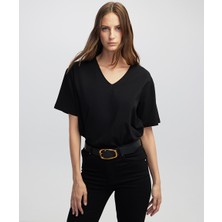 V Yaka Basic Tişört IW6250070073001