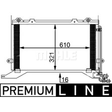 Mahle AC248000P Knecht  Klima Radyatörü 610×321×16 W210 S210 E250 E270CDI E 320 Cdı Om 605.962 8FC351038501