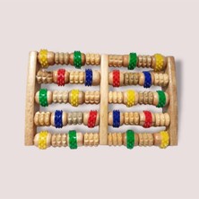 Renkli 10 Dönerli Yeni Model Ahşap Ayak Masaj Aleti