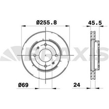 Braxıs AE0265 On Fren Aynası Havalı Mıtsubıshı Carısma 1.8 96-01 Galant 1.8 2.0 91-96 Santamo 99-04 Space Star 1.8 01-04 (256×4)