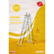 Elmas Serisi - 2 Parça x 2,5 Metre = 5 Metre  A Tipi Alüminyum Merdiven - Yerli Üretim