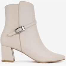 Nish N24146 Hakiki Deri Kadın Topuklu Klasik Bot