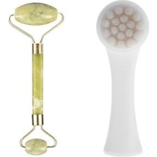 Çift Taraflı Temizlik ve Masaj Seti, Doğal Yeşim Taşı ile Cilt Bakım Seti