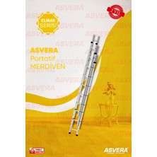 Elmas Serisi - 3 Parça x 2,5 Metre = 7,5 Metre Alüminyum Merdiven - Yerli Üretim
