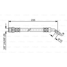Bosch 1987476207 Arka Fren Hortumu Toyota Corolla 2002-2007 Vvtı Kasa