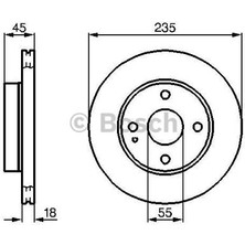 Bosch 0986478241  Ön Fren Diski Havalı Mazda 323 89-96 Mazda 121 1.1 1.3 16V 1.5ı 16V 91-96 235MM NA013325XC