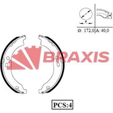 Braxıs AC0078 Arka Fren Pabuclu Balata Ducato Iıı Jumper Iıı Boxer Iıı 06> Olcu (42×172) (Kıt)
