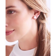 Sacce Scarves & Accessories 10 mm Inci Küpe Gümüş Renkli