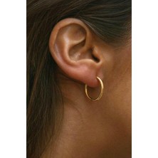 Sacce Scarves & Accessories Gold Renk Çelik Halka Küpe 16 mm