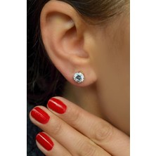 Sacce Scarves & Accessories 8 mm Zirkon Taşlı Tektaş Küpe