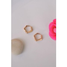Mini Asimetrik Dörtgen Küpe