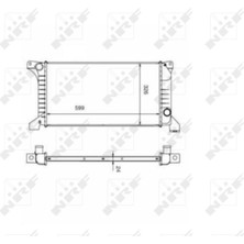 Nrf 516212  Motor Su Radyatörü Transit T12 T15 92-98 (1 Sıra Alb) Kısa Tip Olcu: (600×331×34)