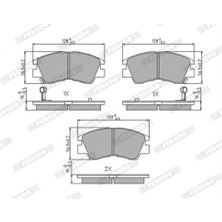 Ferodo FDB556 On Fren Balatası L300 1990 2008 L200 1986 1996