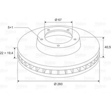 186562 Fren Diski Ön Mercedes W168 97-04 Düz 260MM