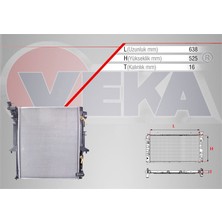 VEKA-16-3014B - Su Radyatoru Brazıng Mıtsubıshı L 200 (Kbt,kat) 2.5 Dıd A-T 2004-