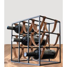 9 Lu  Modern Metal Taba Renkli Viski Şarap Şampanya Alkol Içki Stand Rafı