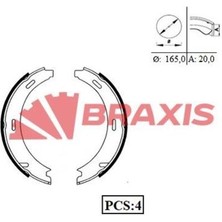 Braxıs AC0041 Fren Balatası Arka (Park Frenı Pabucu) W168 97>04 W169 04>12 W245 05>11 Vaneo 414 02>05 W203 00>07 C209 02>08