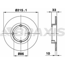 Braxıs AE0577 On Fren Dısk Aynası Duz Marutı 90>00 Carry 89>00 215×3