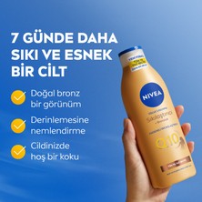 NIVEA Q10 Bronzlaştırıcı Vücut Losyonu 250 ml,7 Günde Sıkılaşma,Nemlendirici,Açık,Buğday Ten