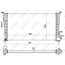 Nrf 58189A Motor Su Radyator Partner P306 Berlıngo Xsara Dw8 / DW8B Klımasız (00 03) Segman