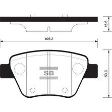 Sangsın SP2314 Arka Balata Caddy-Golf6-Jetta-A3-Octavıa-Superb 10 GDB1841