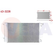 VEKA-43-3228 - Klıma Radyatoru Opel Astra J 1.6i A-T  2009-2016