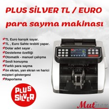 Plus Silver Sesli Konuşan Kağıt Para Sayma Makinesi (Tl,euro Karışık Sayar)